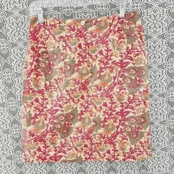 J. Jill floral pencil skirt Size 8 - Picture 1 of 8